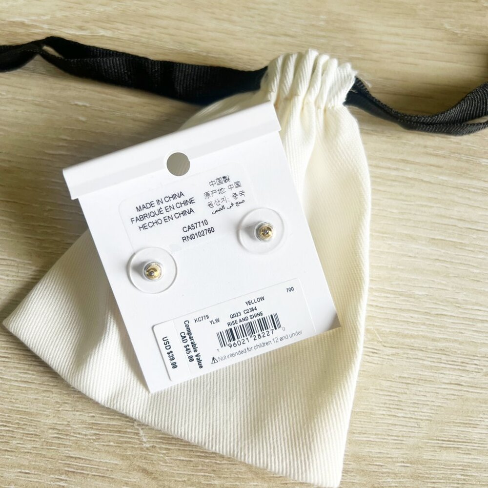 kate spade yellow studs 🌼 - Picture 7 of 7